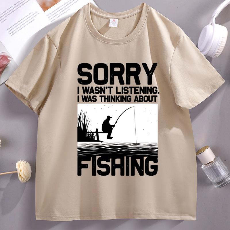 Funny Fishing Tshirt Women Unisex Trout Bass FisherUnisex Vacation T Shirt Loose Graphic Tshirts Cotton Round Neck Short Sleeve Tee