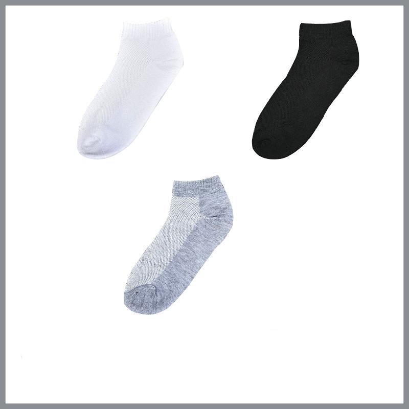 6Pcs=3Pairs/Lot Solid Mesh Men's Socks Short Invisible Ankle Summer Cotton Breathable Thin Male Boat Plus Size Eu 38-47