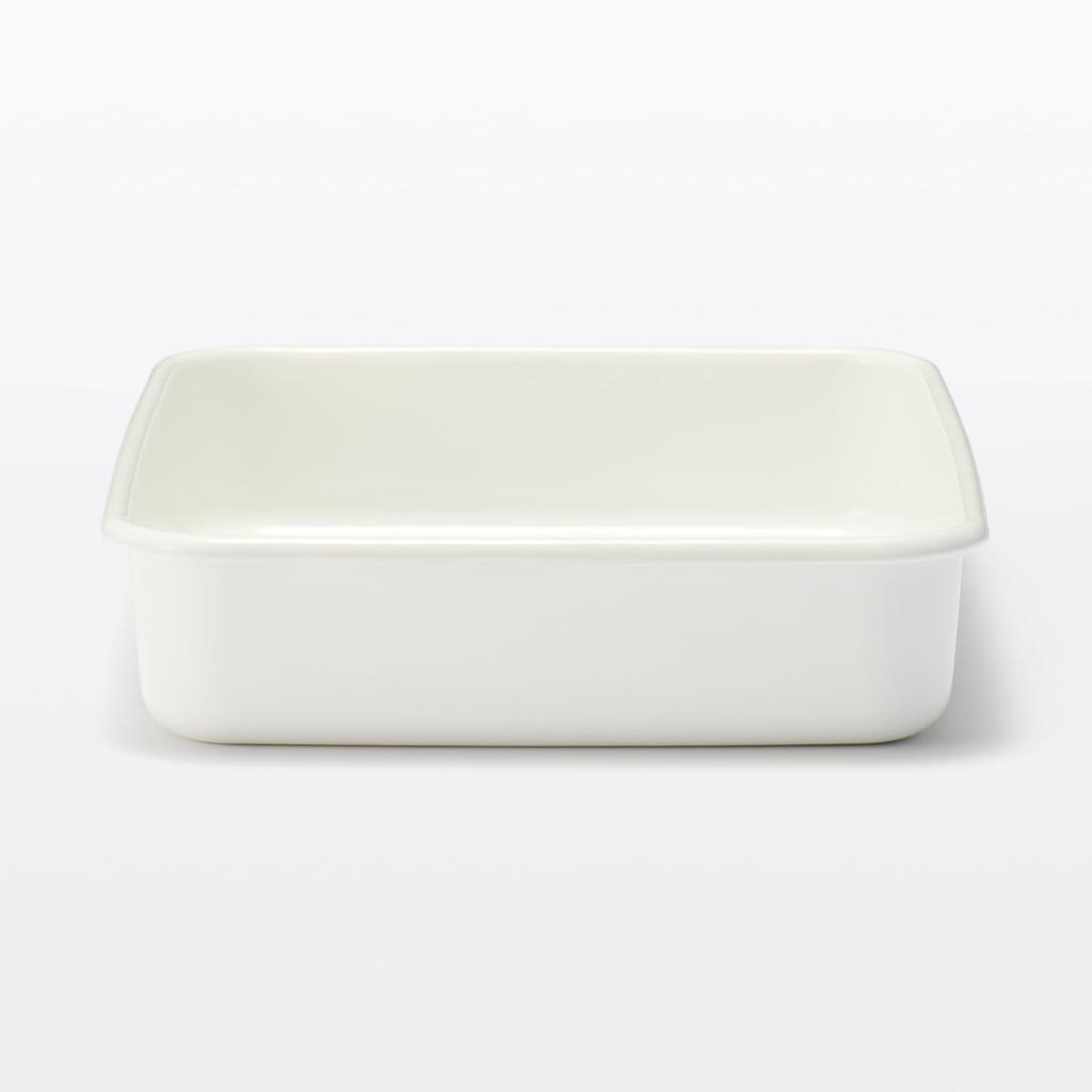 MUJI Large Enamel Storage Container selectable MDP13A3S (with lid)