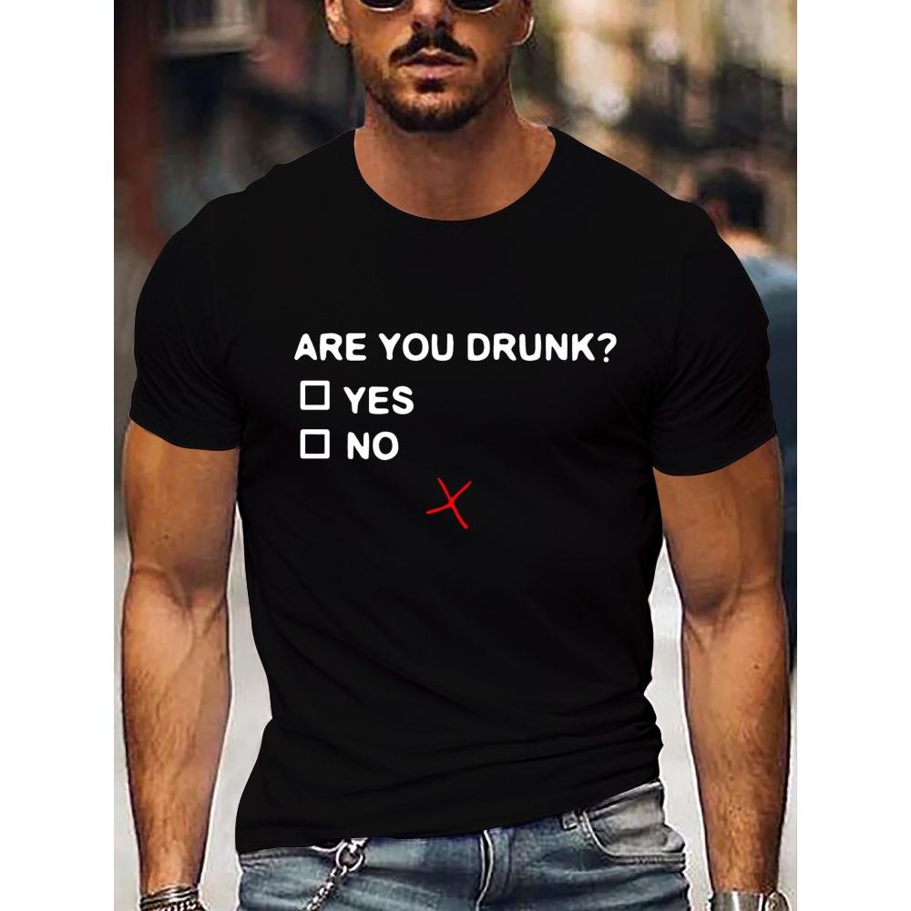 A creative printed men s casual T-shirt summer fashion crew neck short-sleeved top modern street fashion M