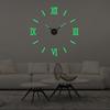 Nordic Living Room Luminous Clock DIY Silent Digital Wall Clock European Large Non Perforated Decorative Wall Stickers Clock