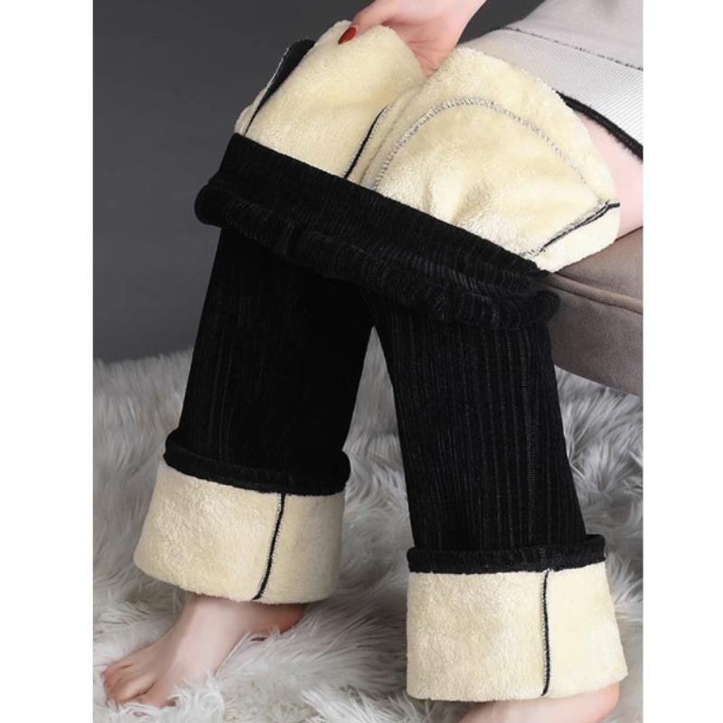 Chenille Wide-leg Pants Women's Winter Plus Velvet Pants Women's Straight Casual Lamb Velvet Women's Pants Autumn