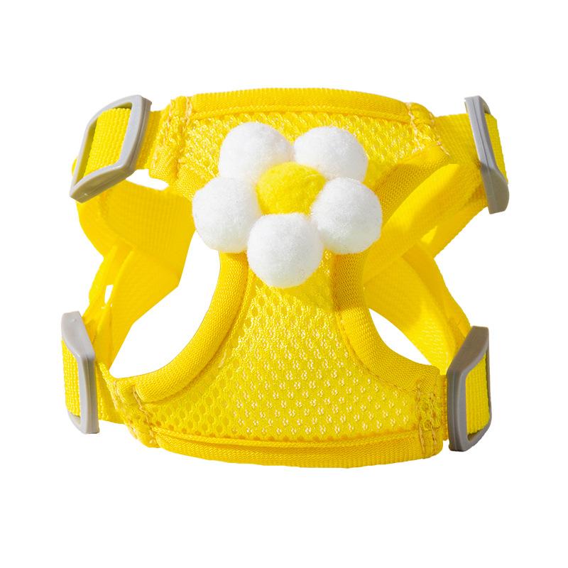 Spring and Summer Dog Three-dimensional Accessories Grid Breathable Vest Type Leash Cat Four-season Pet Chest Strap
