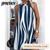 JPNTKY Fashion Sleeveless O-Neck Casual Dresses