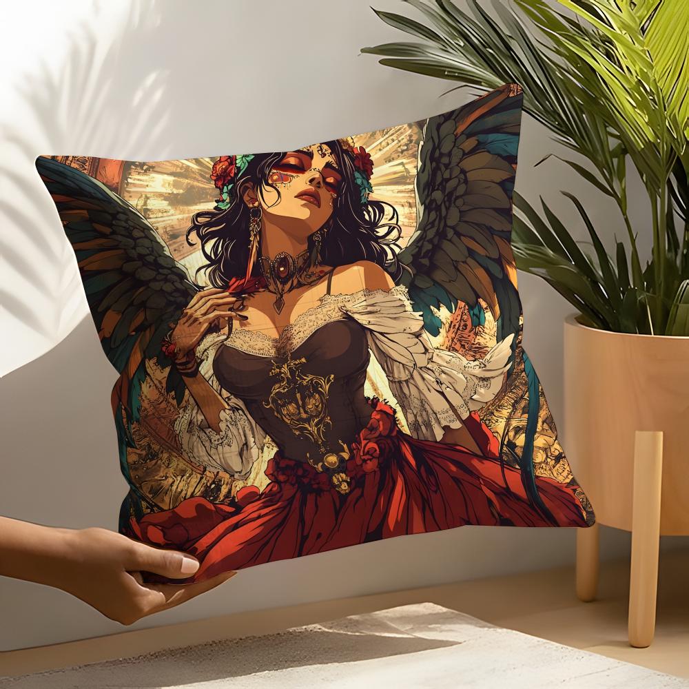 Festival Day Of The Dead Art 4 Pillow Case Linen Cushion Covers For Decorative Sofa Home Pillows Case Car Chair Pillows Cases