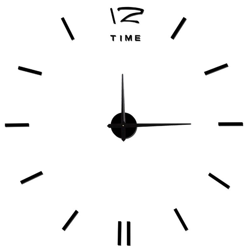 Nordic Minimalist Study Bedroom DIY Wall Clock Creative Acrylic Mirror Clock, No Drilling, Silent Wall Sticker Clock