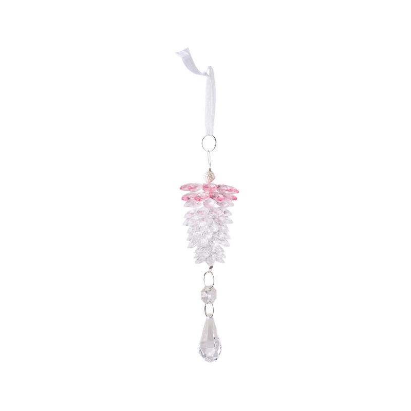 Realistic Acrylic Pinecone Christmas Tree Hanging Decoration Transparent Pine Cone Festival Home Ornament