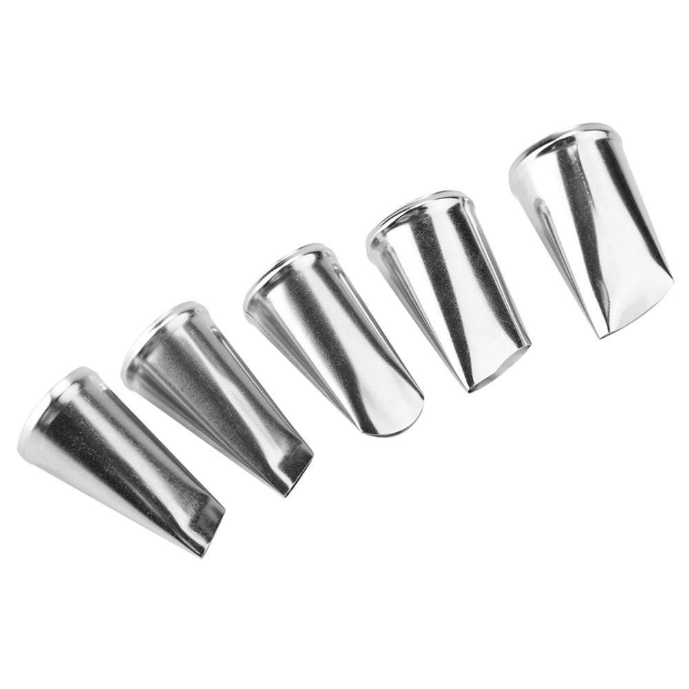 5pcs Polished Finish Piping Tips Set Conical Shape Rose Piping Tips Icing Nozzles  Cupcake Frosting