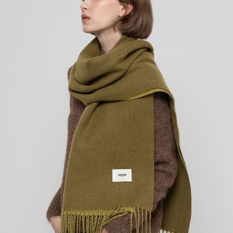 

JMARK New York Wool long muffler _ Khaki Khaki