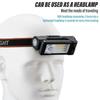 Rechargeable Camping LED Flashlight Work Light with Headband and Hook Headlamp Waterproof 6 Lighting Modes Suitable Night Work