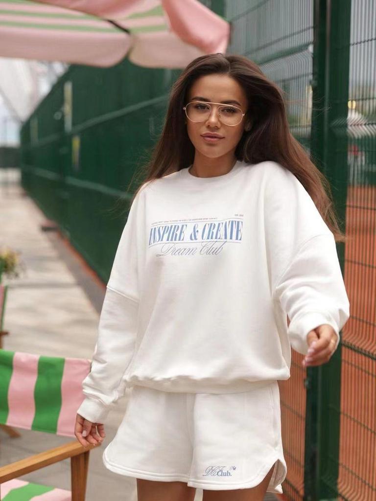 American Casual BF Thick Warm Long Sleeve Sweatshirt – Autumn/Winter Round Neck Fashionable Sports Style