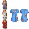 Elegant Women Floral Short Sleeve T-shirt Tops With Comfortable Loose Fit Design