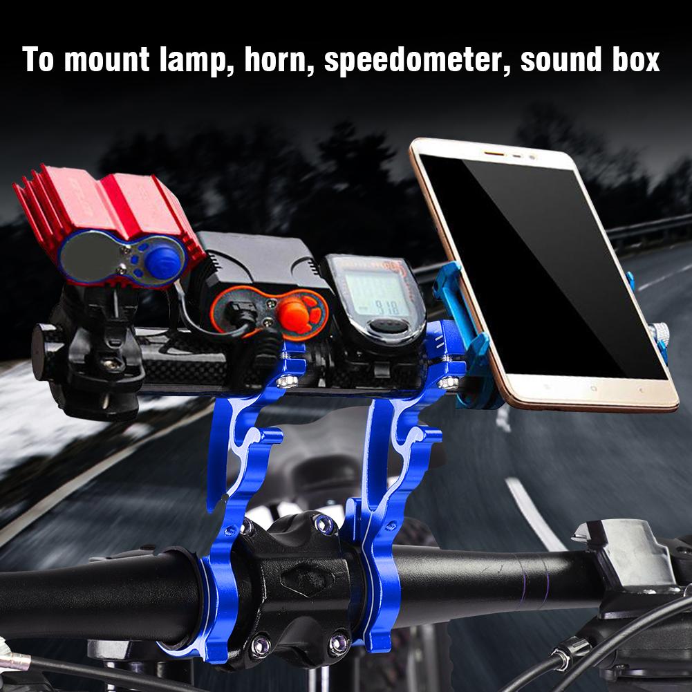 Bike Cycling Handlebar Extender Extension Holder Mount for GPS LampCelsiusUnitsCelsiusHeadlights (Black)