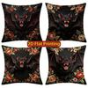 Goth Floral Vampire Bat Throw Pillow Covers Pattern Cushion Cover Suitable for Sofa Bedroom Car Pillow Cover
