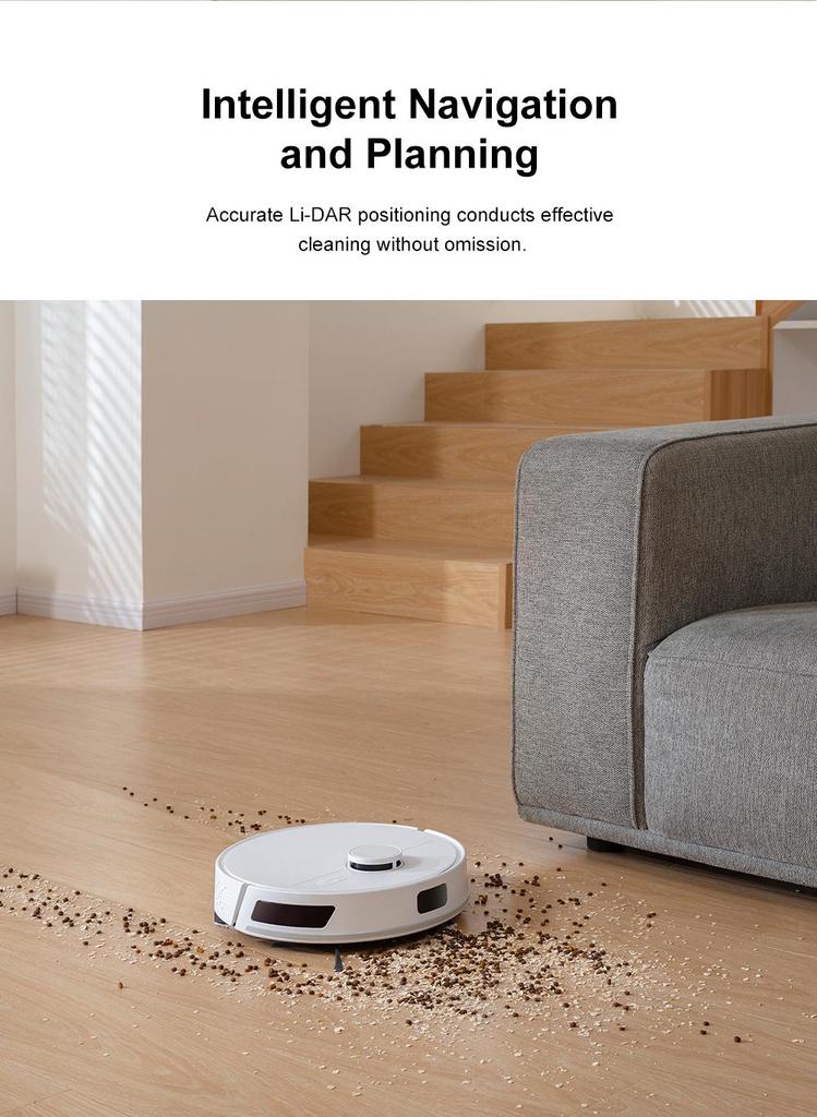 Liectroux M70 PRO Robot Vacuum Cleaner 4 Adjustable Levels 3-in-1 Sweeping, Vacuuming and Mopping 6500 Pa Suction Power