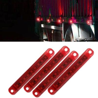 LED-Positionsleuchten für Sattelzüge Rot 24V – Seitenmarkierungs- und Umrissleuchten für LKW, Bus, Transporter, Wohnwagen, Boot (4 Packung)