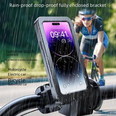 Soporte para teléfono para coche eléctrico y motocicleta: Soporte de navegación a prueba de golpes y agua para ciclismo.
