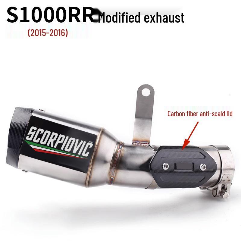 Stainless Steel Exhaust System for 2015-2016 S1000RR Locomotives - Integrated Mid and Tail Sections