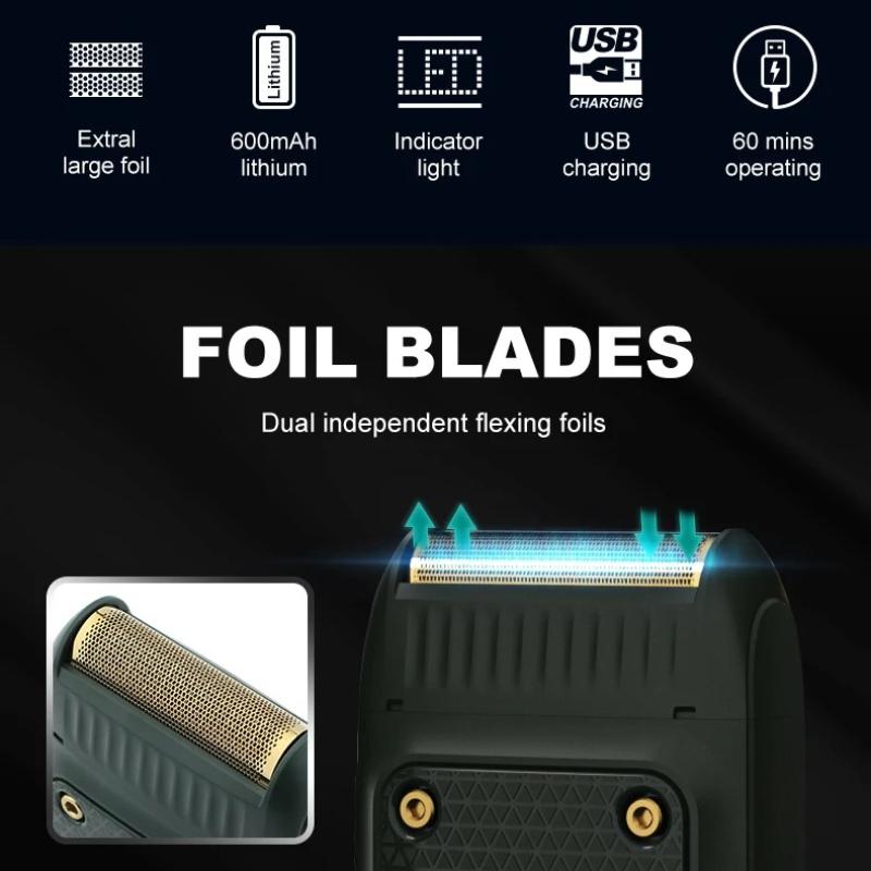 VGR 353 Reciprocating Beard Shaver Professional Hair Trimmer Electric Face Shaving Machine Men's USB Charging Safety Face Shaver for Men Home Clippers