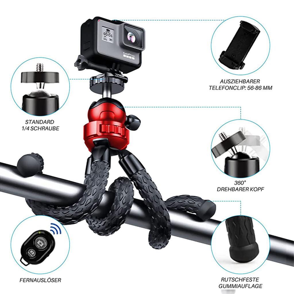 Tripod For Phone Flexible Sponge Octopus Mini Tripod For IPhone Samsung Xiaomi Huawei Mini Camera Tripod Phone Holder Clip Stand