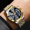 New Luxury Men Watch Waterproof Luminous Chronograph Man Wristwatch Stainless Steel Quartz Men Watch Reloj