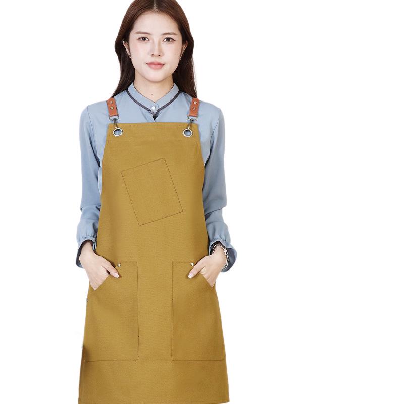 Durable Dirt-Resistant Canvas Apron for Home and Kitchen, Customizable with Logo.
