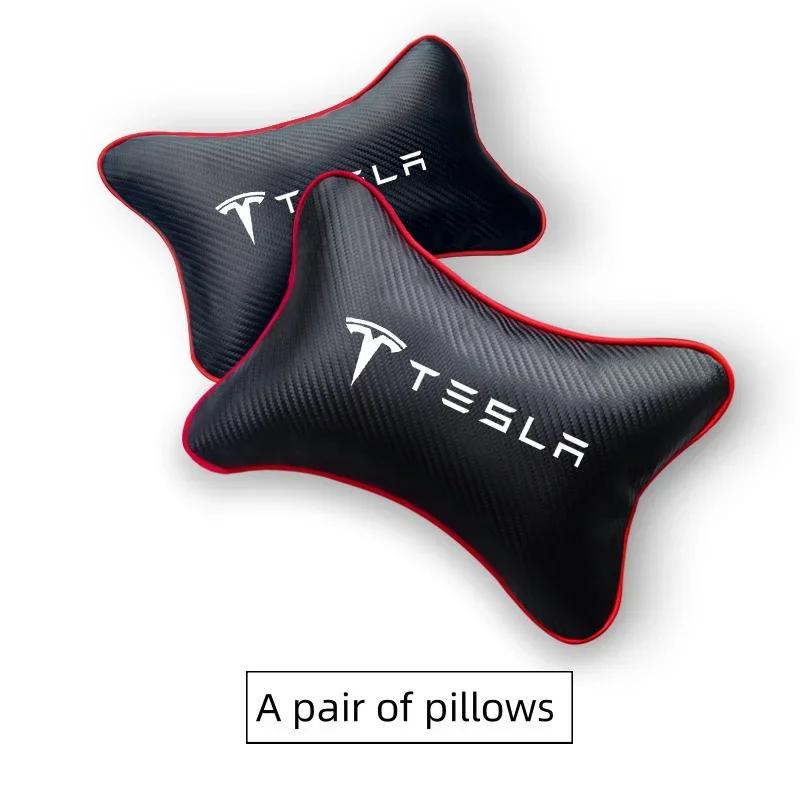 Adesivo per Auto Tesla Nuova Auto Cintura di Sicurezza Protezione Spallacci Colonna Cervicale Poggiatesta Cuscino per Collo Per Tesla Model 3 Model S X Model