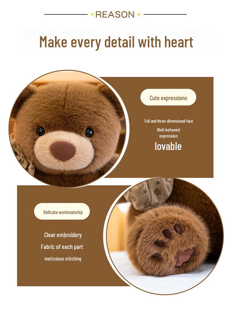 Cute Cartoon Hairband Teddy Bear Plush for Valentine's Confession Gift