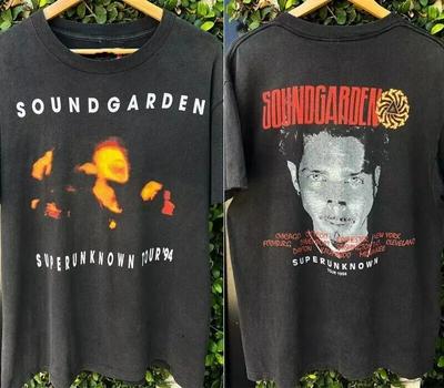 Soundgarden Superunknown Banda 2 Lado Preto Clássico Camiseta Unisex S-5XL Camiseta Unisex
