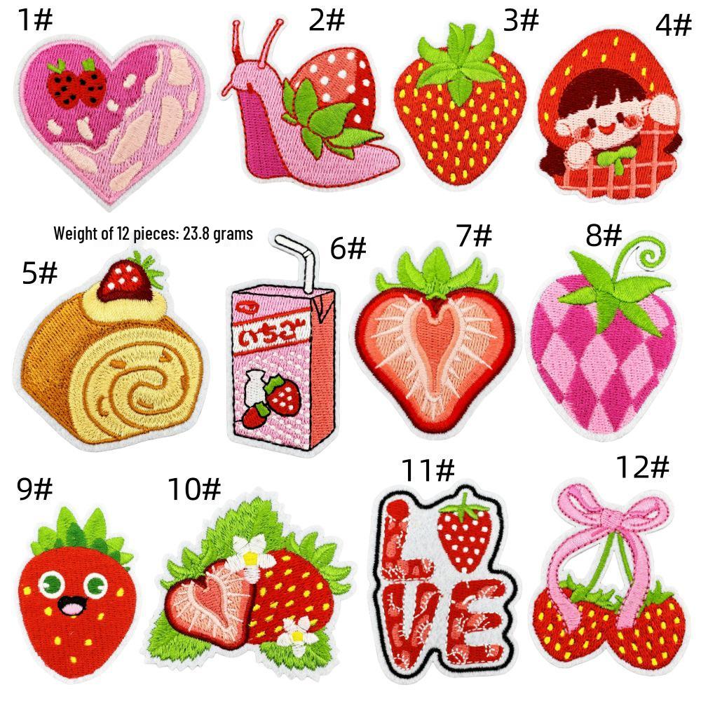 Erdbeerschnecke Cartoon Aufnäher für Kleidung - Anime-Design