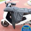 Split Type Winter Fleece Lined Waterproof Windshield Cover with PU Leather Leg Protector and Extra Thick Windproof Design