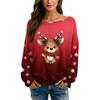 Womens  Fall Sweaters Long Sleeve Print Tops Pullover Sweaters Loose Dressy Casual Basic Clothes