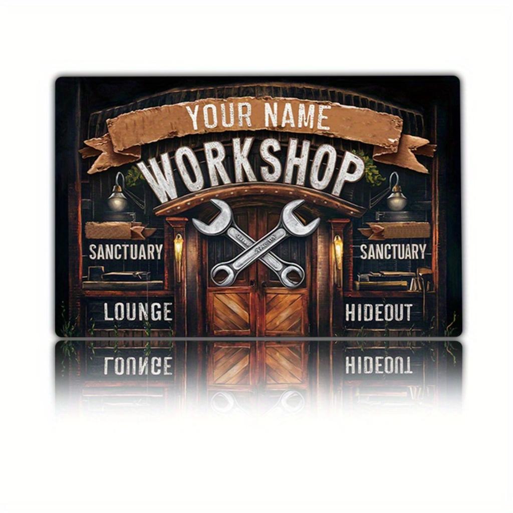 Vintage Custom Garage Metal Sign 8x12 Inch Aluminum Plaque Rustic Decor Man Cave