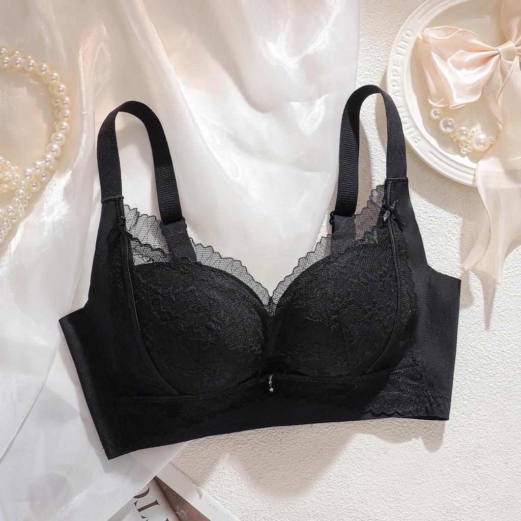 Women Floral Lace Comfortable Push Up Breathable Shaping Anti Slip Bra