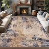 Wohnzimmer Teppiche Weich Groß Modern Abstrakt Bereichsteppich, Boho Vintage Maschinenwaschbarer Rutschfester Teppich, Niedrigflor Teppiche