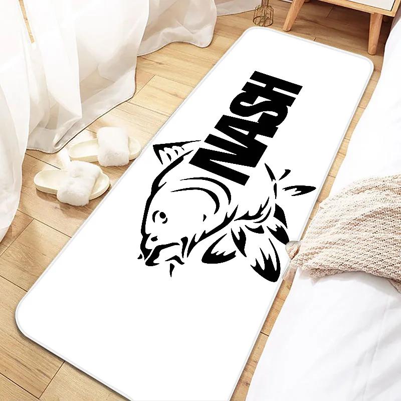 Nash Fishing Logo Non-slip Washable Doormat for Entrance, Kitchen, Living Room, Hallway, Bathroom – Angler’s Home Decor