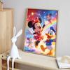 Disney 5D DIY Full Circle Diamond Painting Kit Cartoon Mickey Minnie Donald Duck Home Decor Gift