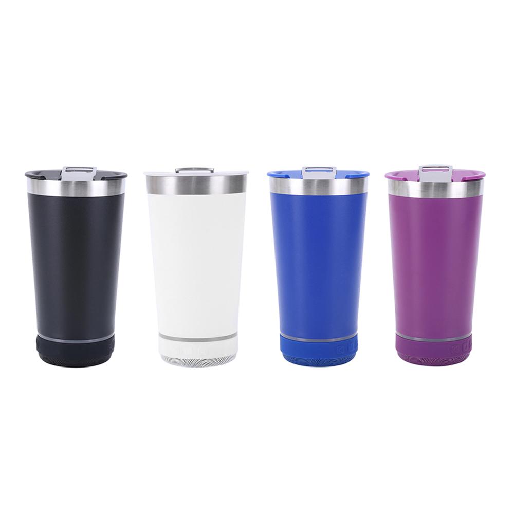 Stainless Steel Insulated Cup Wireless Bluetooth Subwoofer Sound Music Mug Portable Beer Milk Coffee Cup with Bottle Opener