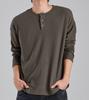 Beoteunseoul Ecocosy Henley Neck Knit T-Shirt (Khaki Brown)