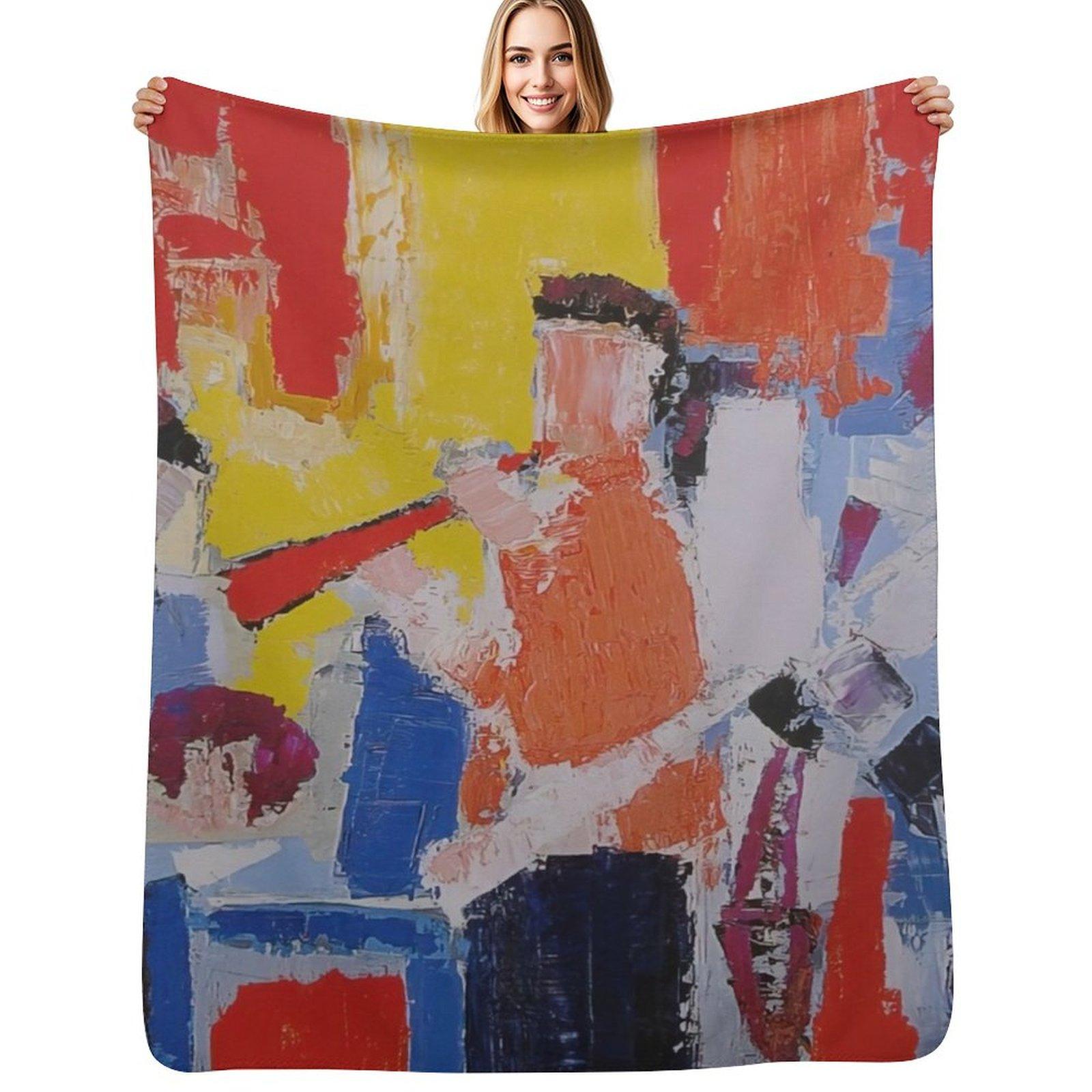 Nicolas de Stal Throw Blanket Soft Cozy Blanket for Pet Kids Adults Size: 75*100cm, Weight: 230 GSM
