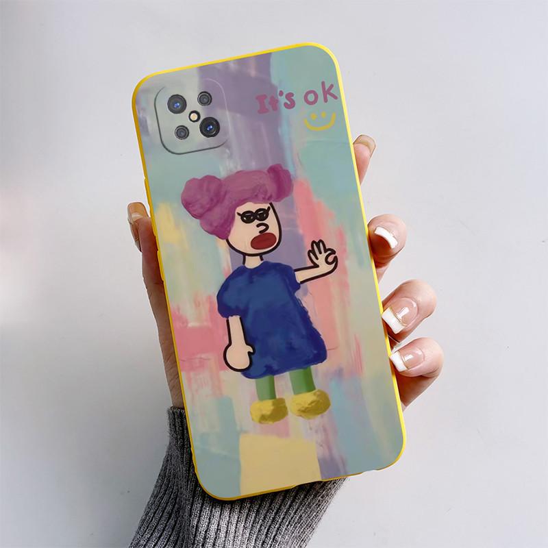 Case For OPPO Reno4 Z 5G Cute Cat Cartoon Puppy Dog Soft Silicone TPU Shockproof Back Cover On Reno4Z Reno 4 Z 4Z CPH2065 Funda