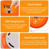 Modern Home Atmosphere Light Donut Night Light, Wireless Rechargeable 2-in-1 Table Lamp with Touch Dimmer, Small Space Lighting Warm Orange Glow Wall