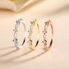 S925 Sterling Silver Rose Gold Pear-Shaped Moissanite & Diamond Stackable Band Ring for Women