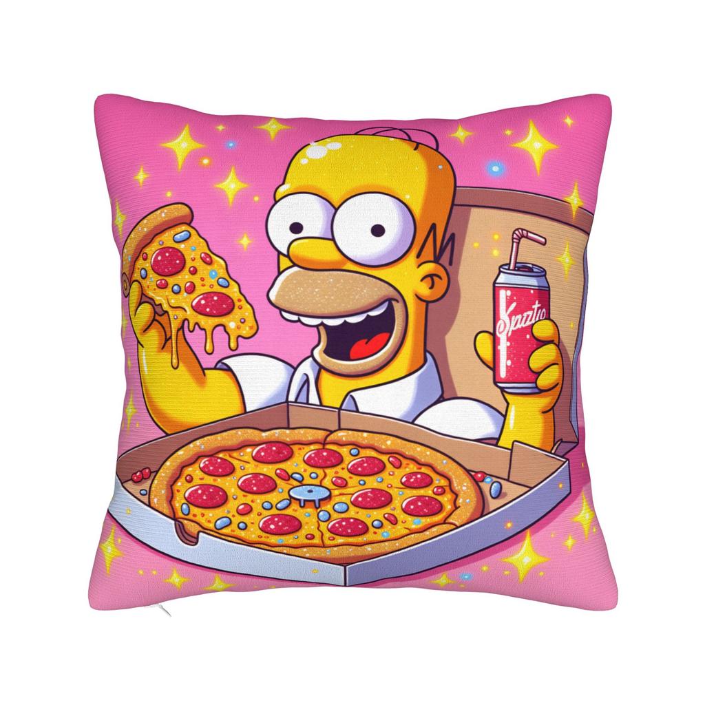 Pillow Cover Funny SSimpsons Green Polka Dot Family Cute Funny Pillow Case For Sofa Couch Bed Living Room Pillowcases