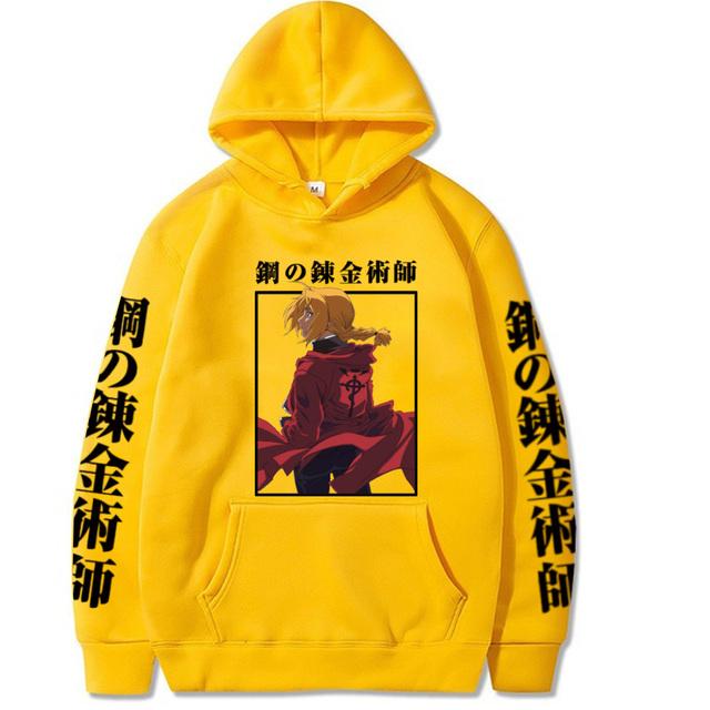 Fullmetal Alchemist Hot Anime Sweatshirt Casual Loose Zip Hoodie Women/Men Manga Pullovers Hip Hop Unisex Zipper Jackets