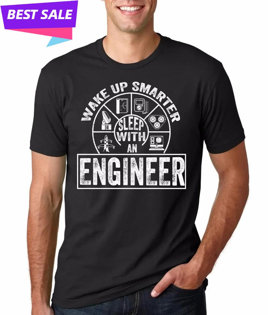 Wake Up Smarter Funny Engineer TShirt 100 Cotton ONeck Short Sleeve Casual Mens Tshirt Size S3XL