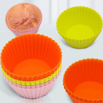 12 st Ingen lukt Miljövänlig muffinsform Silikon Fettfast muffins kakform köksredskap