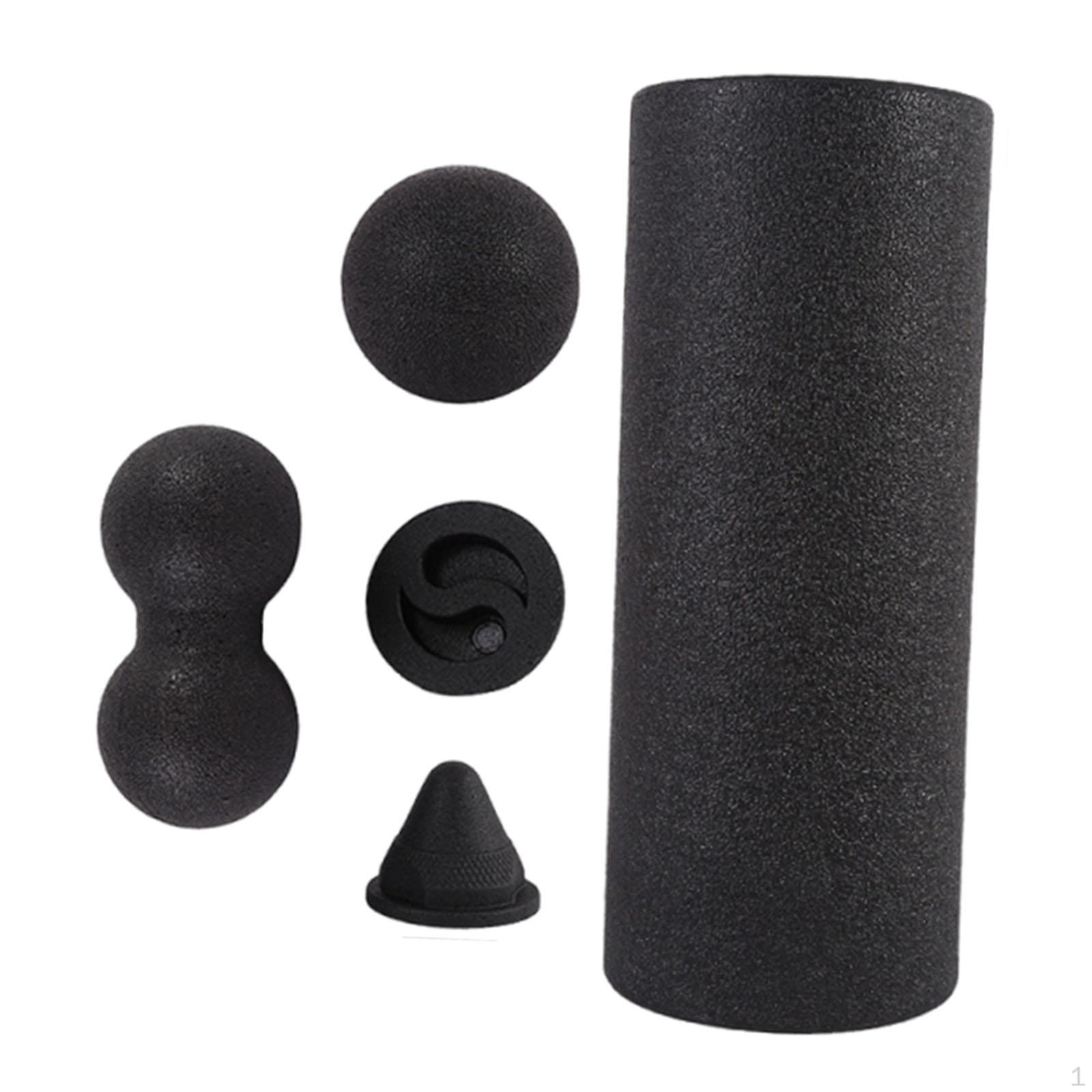 

5 штук Массажный ролик из пеноматериала Фитнес Прочные аксессуары Блок для йоги Столбик для Black