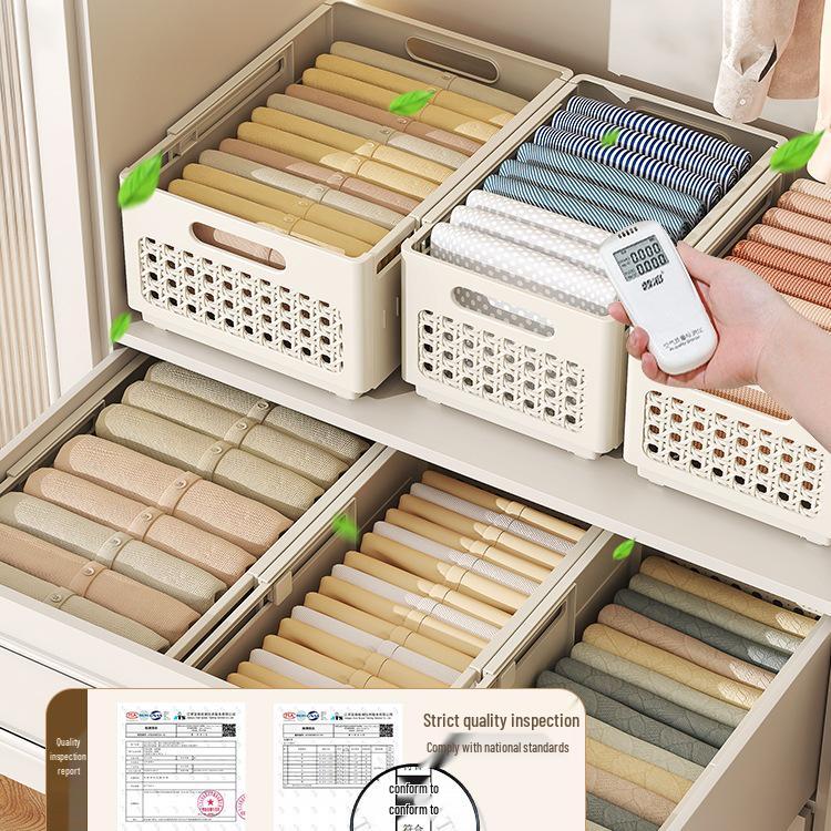 Retractable Wardrobe Drawer: Layered Organizer for Pants and Clothing Storage