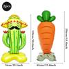 Large Standing Foil Balloons Fruit Vegetable Party Decorations Giant Cactus Carrot Lemon Watermelon Hawaiian Luau Decor Supplies